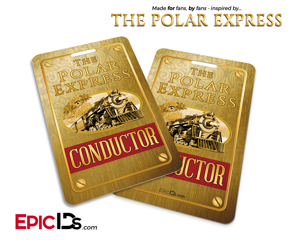 The Polar Express Inspired Train Conductor ID Card - Epic IDs