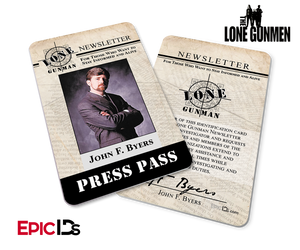 The X-Files / The Lone Gunmen Inspired John Byers TLG Newsletter Press Pass - Epic IDs