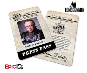 The X-Files / The Lone Gunmen Inspired Melvin Frohike TLG Newsletter Press Pass