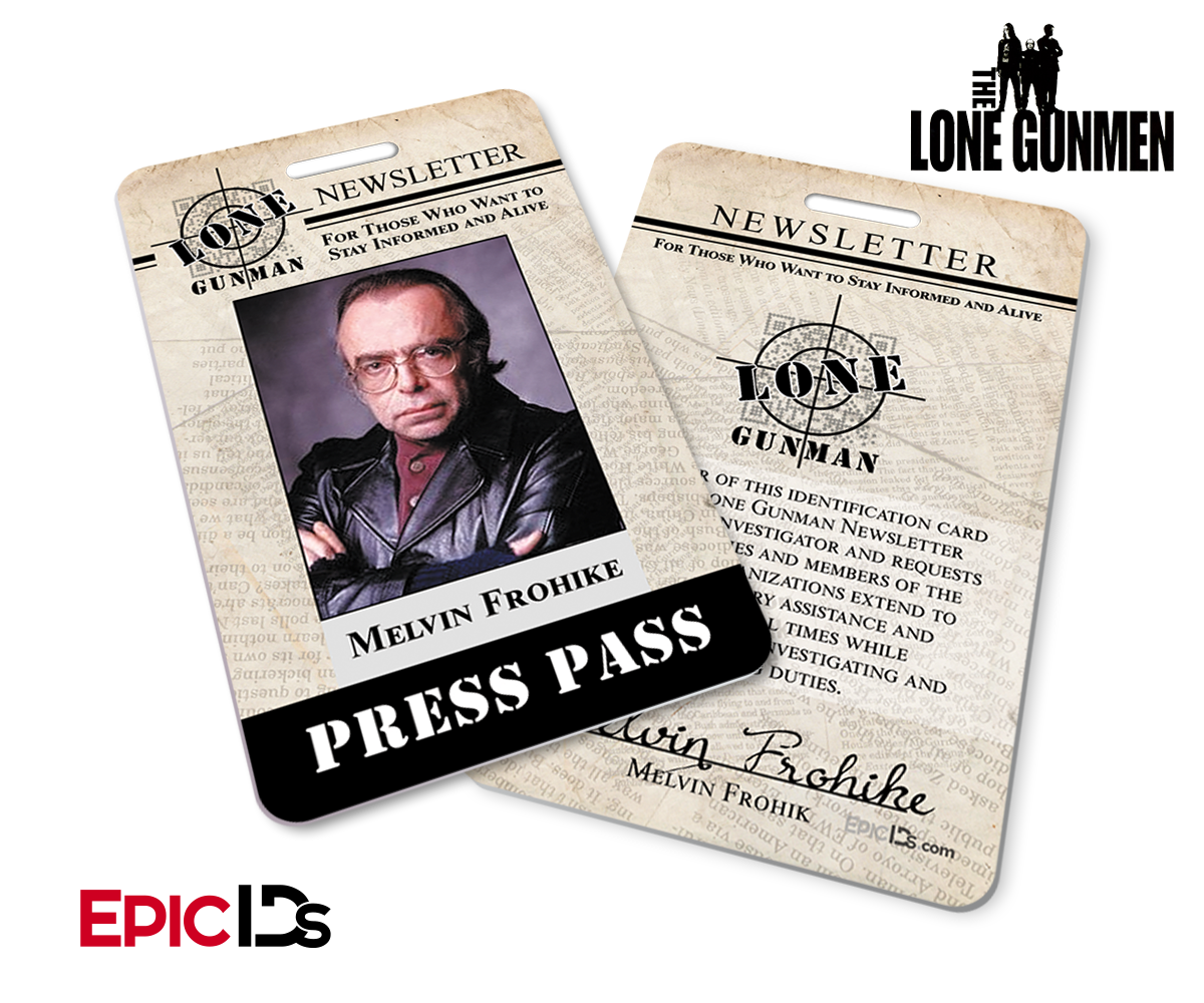 The X-Files / The Lone Gunmen Inspired Melvin Frohike TLG Newsletter Press Pass - Epic IDs