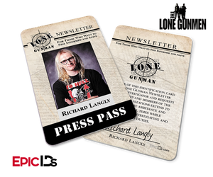 The X-Files / The Lone Gunmen Inspired Richard Langly TLG Newsletter Press Pass - Epic IDs