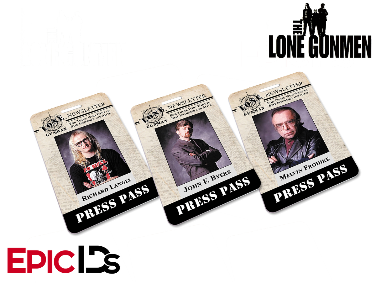 The X-Files / The Lone Gunmen Inspired TLG Newsletter Press Pass Collection (3-Pack) - Epic IDs