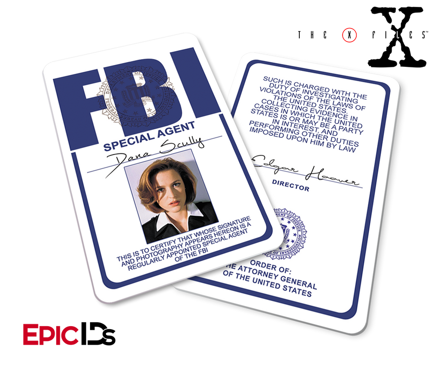 The X-Files Inspired (Classic Edition - Style 2) Dana Scully FBI Special Agent ID - Epic IDs