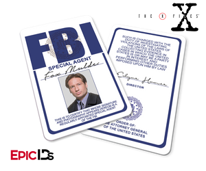 The X-Files Inspired (Classic Edition - Style 2) Fox Mulder FBI Special Agent ID - Epic IDs