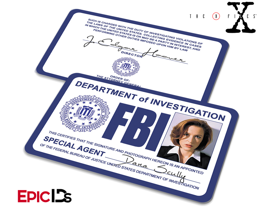 The X-Files Inspired (Classic Edition) Dana Scully FBI Special Agent ID - Epic IDs