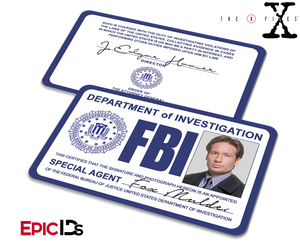 The X-Files Inspired (Classic Edition) Fox Mulder FBI Special Agent ID