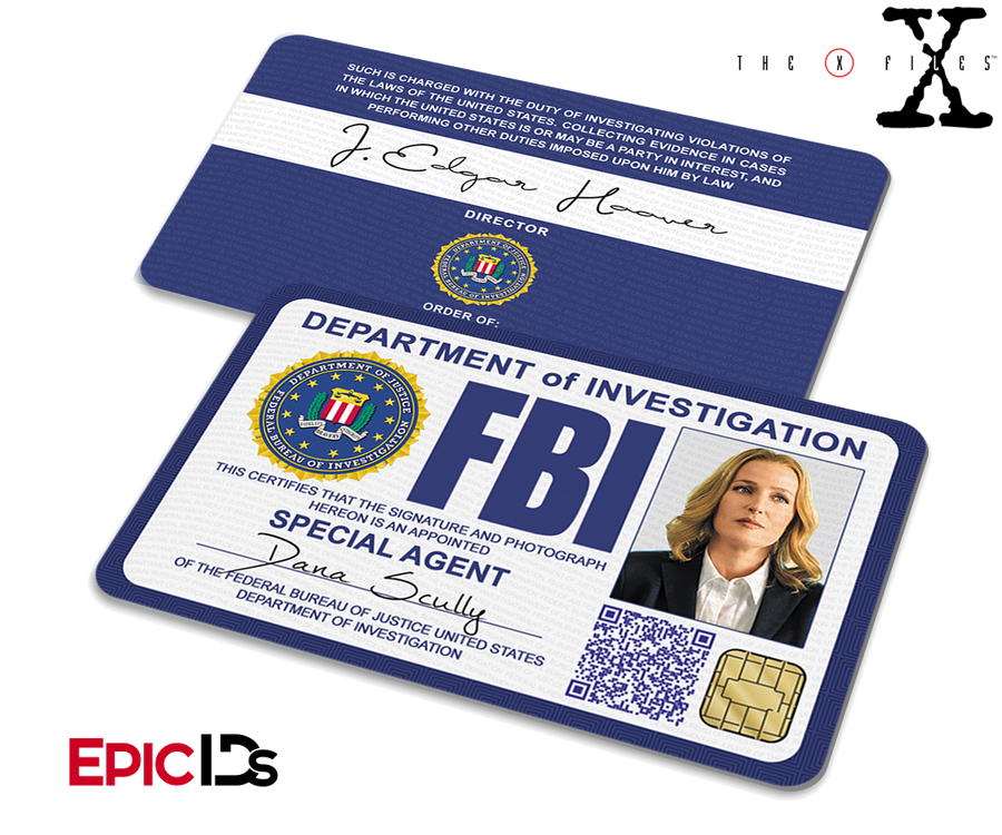 The X-Files Inspired (Modern Edition) Dana Scully FBI Special Agent ID - Epic IDs