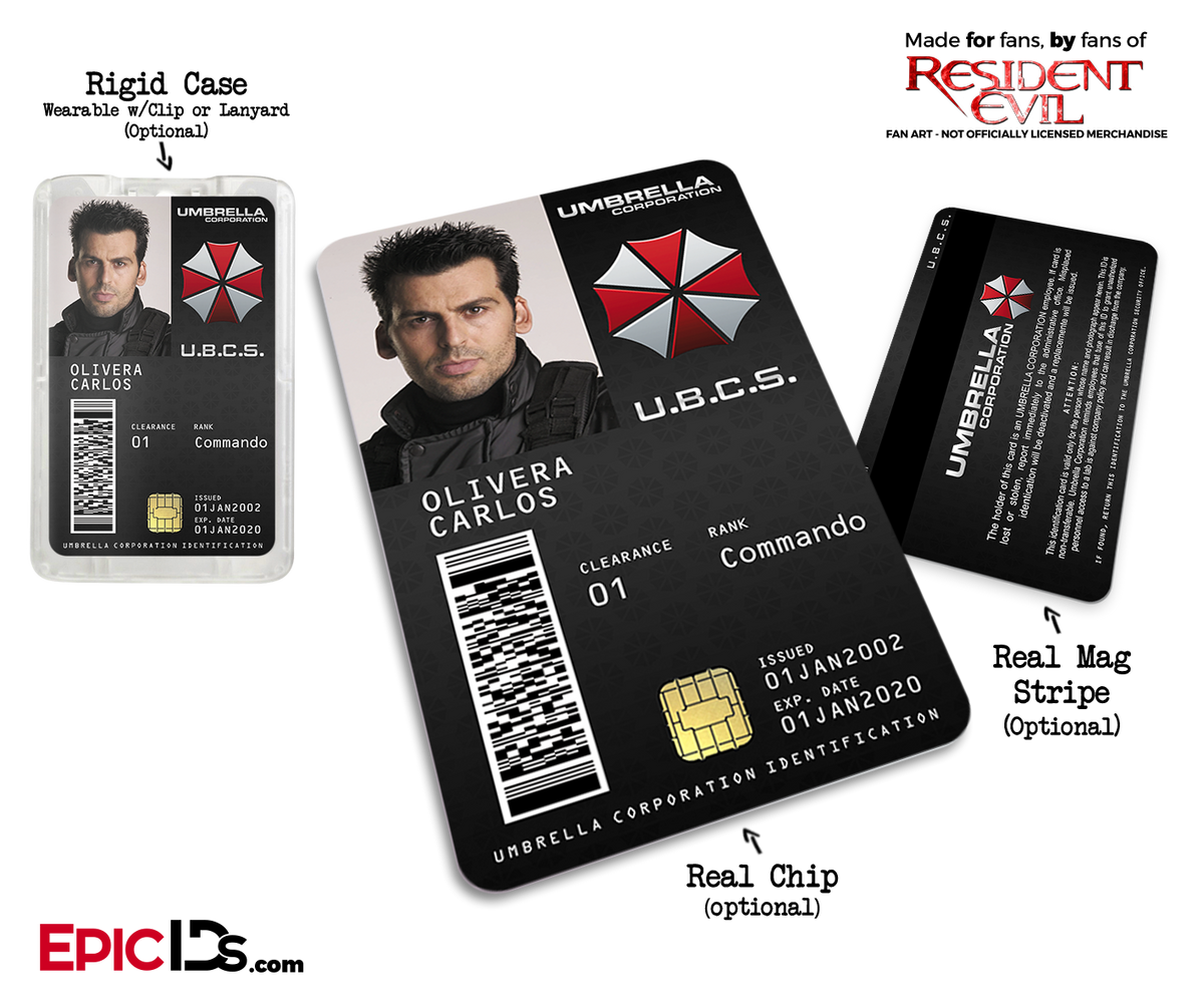 Umbrella Corporation UBCS ID - Carlos Olivera - Epic IDs