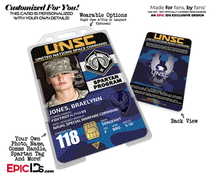 UNSC HALO United Nations Space Command Spartans Cosplay ID Badge [Photo Personalized] - Epic IDs