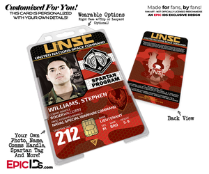 UNSC HALO United Nations Space Command Spartans Cosplay ID Badge [Photo Personalized] - Epic IDs