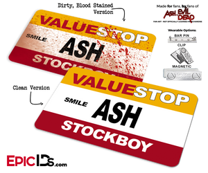 ValueStop 'Ash vs Evil Dead' Cosplay Replica Name Badge - Ash (Stockboy) - Epic IDs