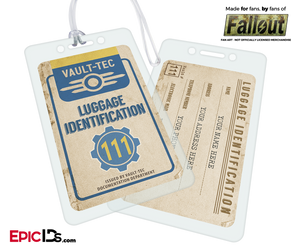 Vault Dweller/Wasteland Explorer 'Fallout' Luggage ID Tag [Personalized] - Epic IDs