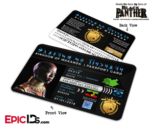 Kingdom of Wakanda Passport Card (Inspired by Black Panther) - Okoye