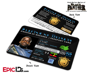 Kingdom of Wakanda Passport Card (Inspired by Black Panther) - W'Kabi