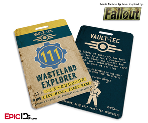 Wasteland Explorer 'Fallout' Cosplay Vault ID Badge — Personalized