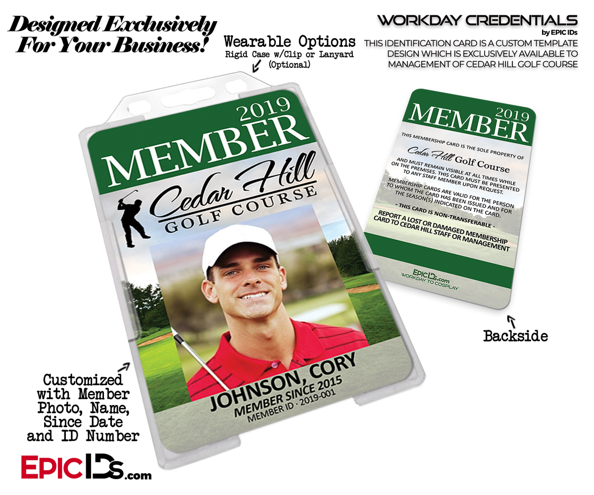 Workday Credentials - Cedar Hill Golf Course Membership ID Card [Pre-Approval Required] - Epic IDs