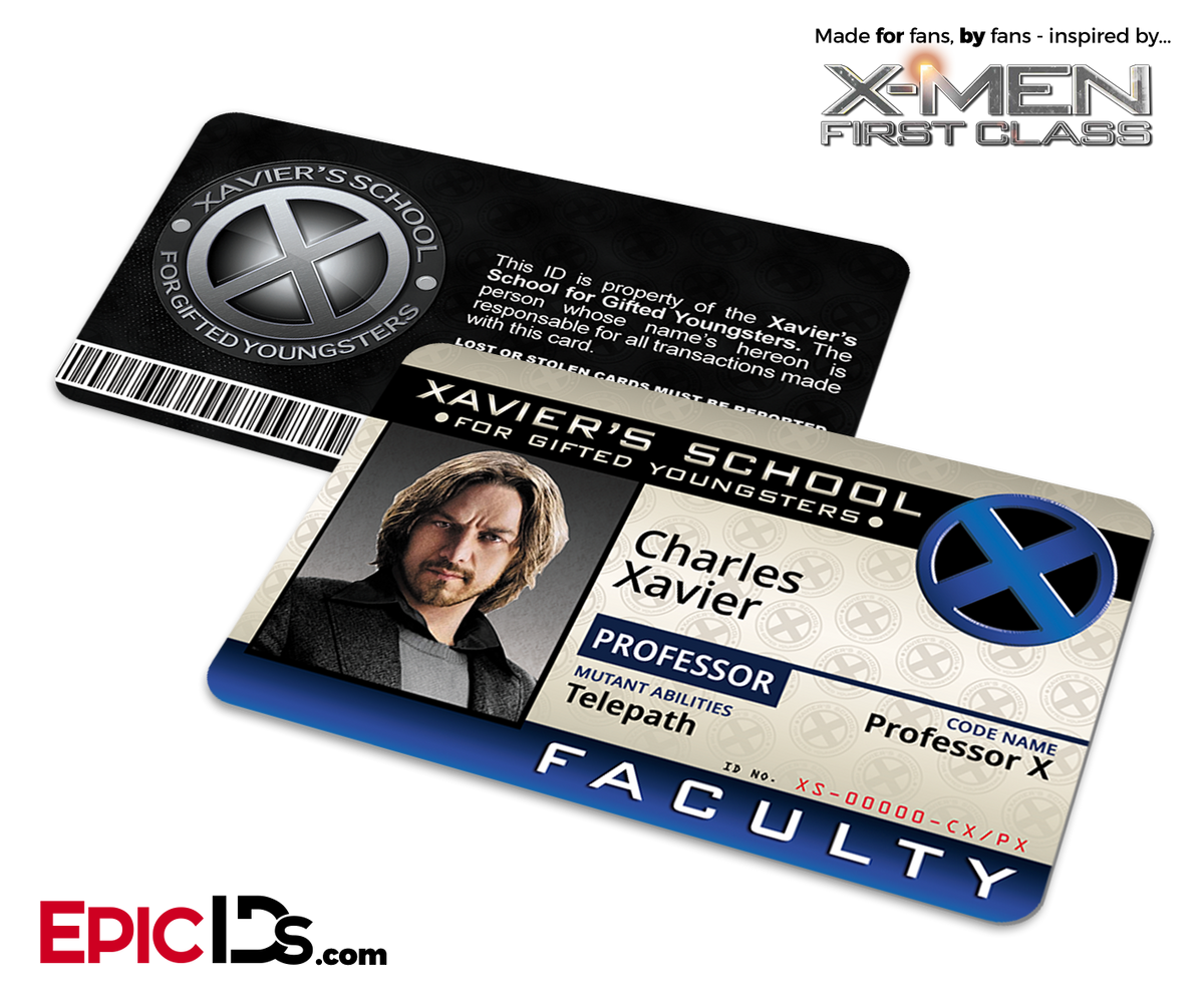 Xavier Institute For Gifted Youngsters ‘X-Men’ Faculty ID Card