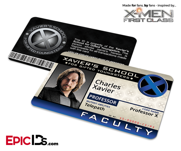 Xavier Institute For Gifted Youngsters ‘X-Men’ Faculty ID Card