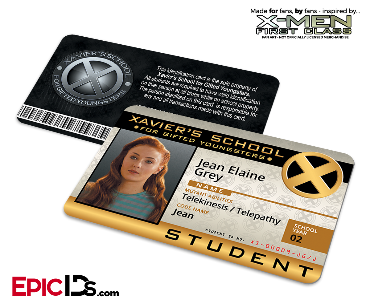 Xavier Institute For Gifted Youngsters &#39;X-Men&#39; Student ID Card - Jean Grey / Jean - Epic IDs