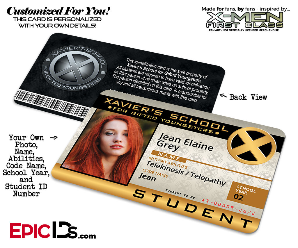 Xavier Institute For Gifted Youngsters ‘X-Men’ Student ID Card 