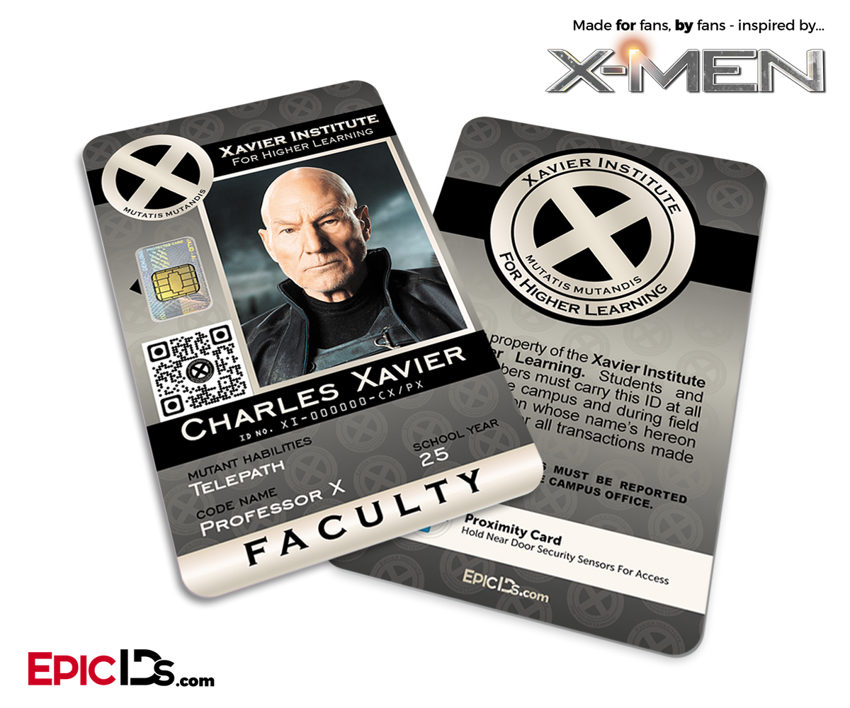 Xavier Institute For Higher Learning &#39;X-Men&#39; Faculty ID Card - Charles Xavier / Professor X - Epic IDs