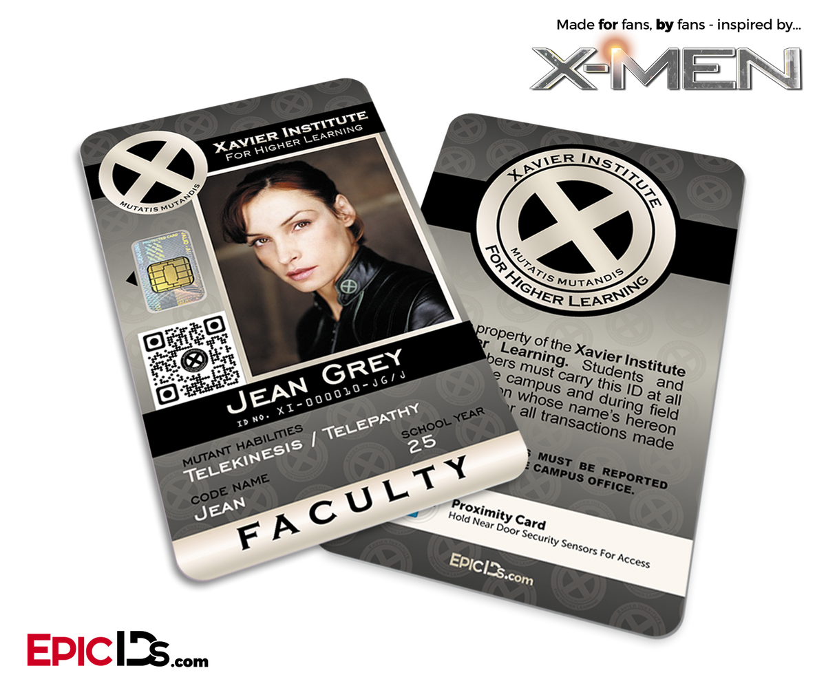 Xavier Institute For Higher Learning &#39;X-Men&#39; Faculty ID Card - Jean Grey / Jean - Epic IDs