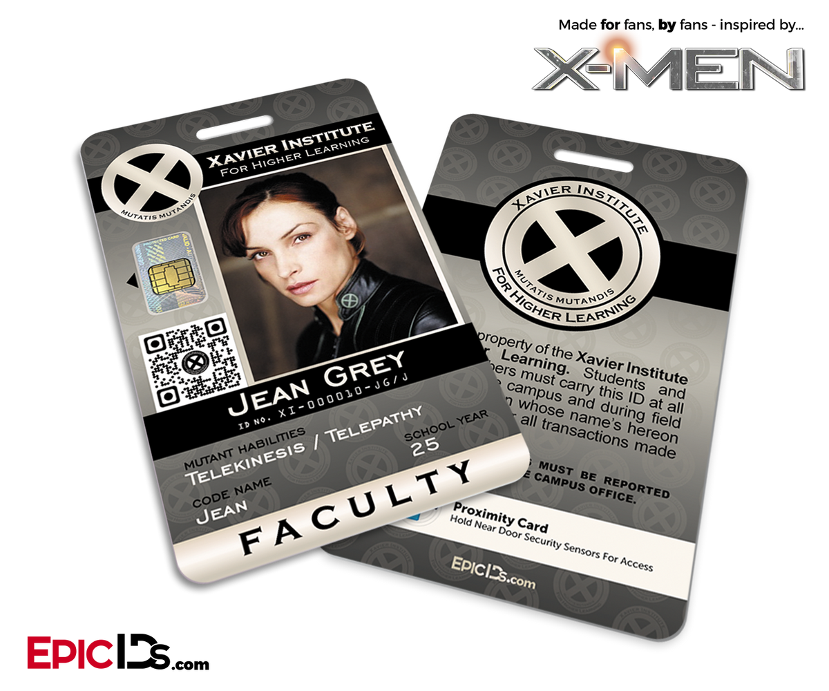 Xavier Institute For Higher Learning &#39;X-Men&#39; Faculty ID Card - Jean Grey / Jean - Epic IDs