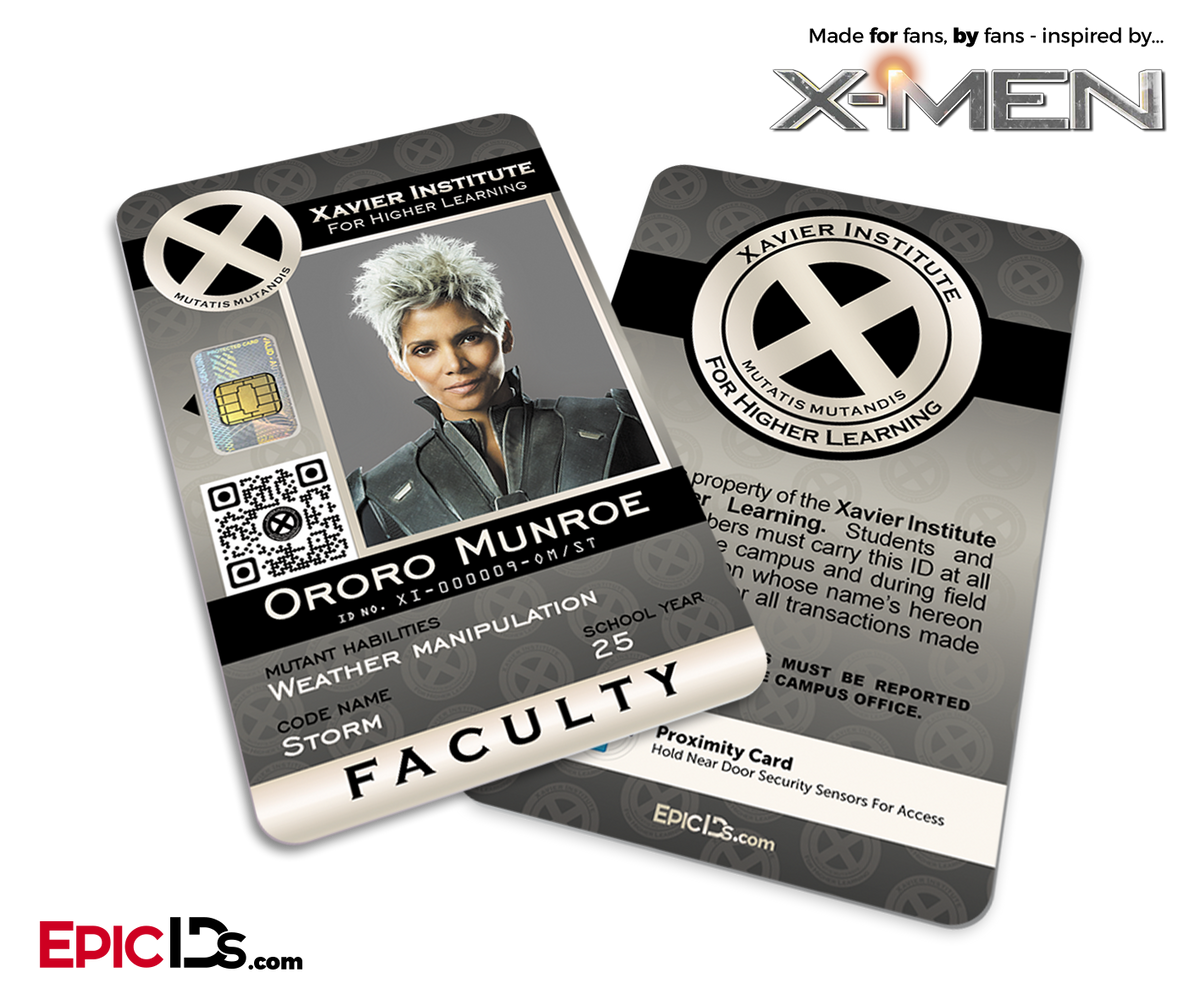 Xavier Institute For Higher Learning &#39;X-Men&#39; Faculty ID Card - Ororo Munroe / Storm - Epic IDs