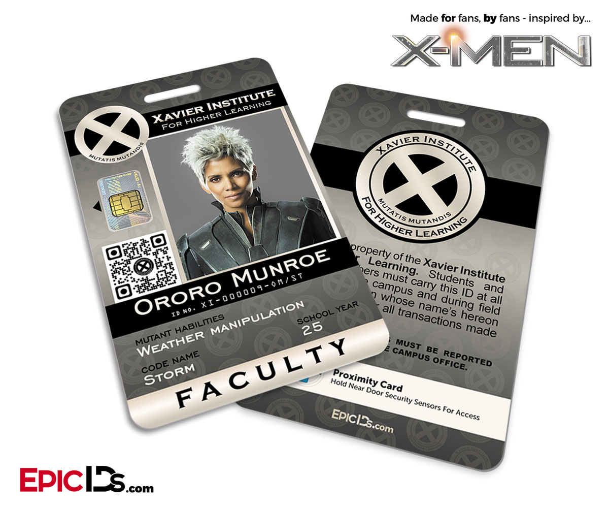 Xavier Institute For Higher Learning &#39;X-Men&#39; Faculty ID Card - Ororo Munroe / Storm - Epic IDs