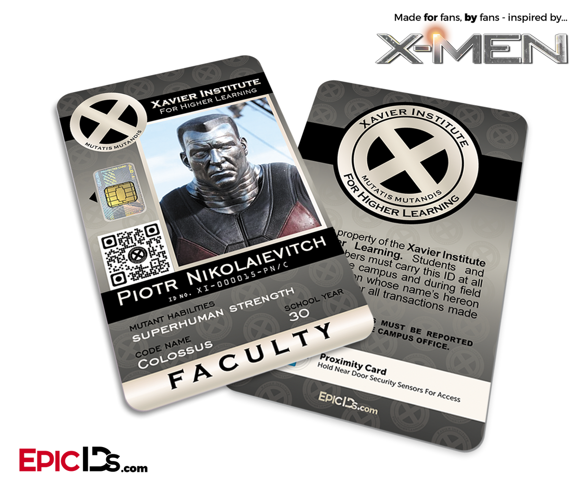 Xavier Institute For Higher Learning &#39;X-Men&#39; Faculty ID Card - Piotr Nikolaievitch / Colossus - Epic IDs