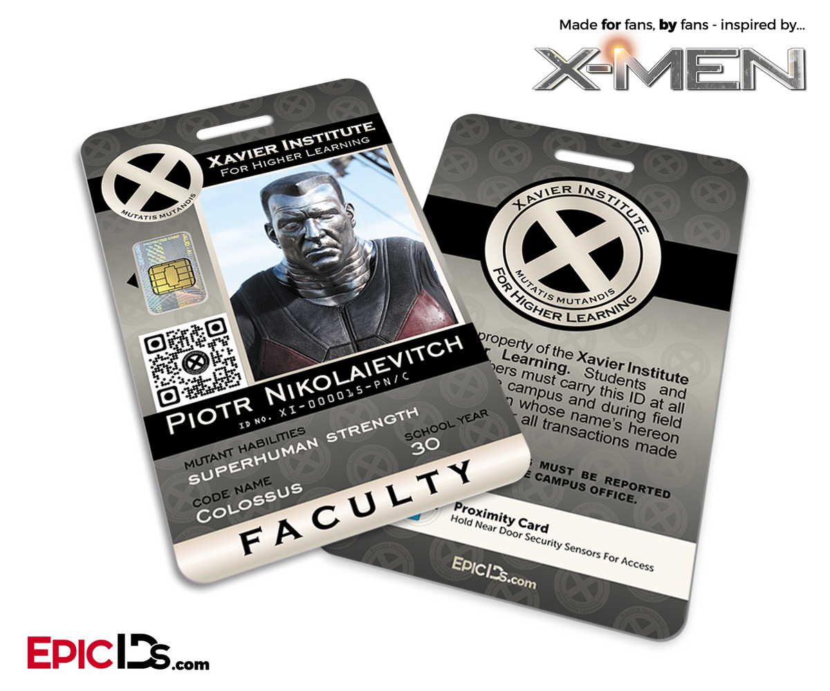 Xavier Institute For Higher Learning &#39;X-Men&#39; Faculty ID Card - Piotr Nikolaievitch / Colossus - Epic IDs