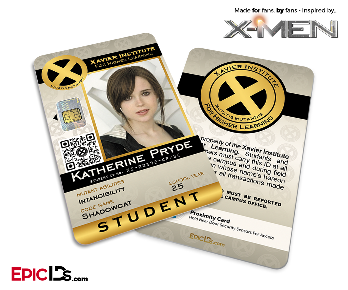 Xavier Institute For Higher Learning &#39;X-Men&#39; Student ID Card - Katherine Pryde / ShadowCat - Epic IDs