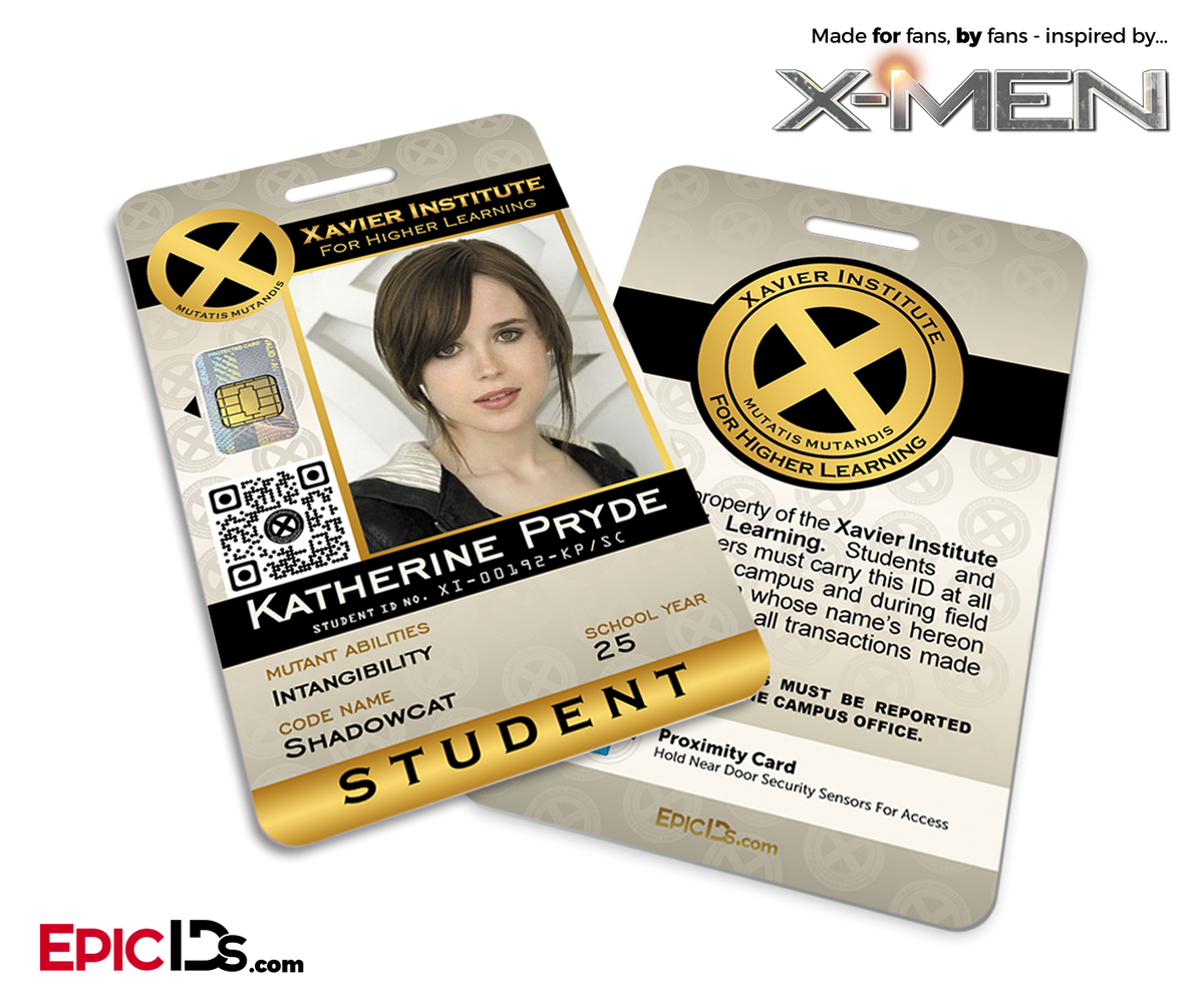 Xavier Institute For Higher Learning &#39;X-Men&#39; Student ID Card - Katherine Pryde / ShadowCat - Epic IDs