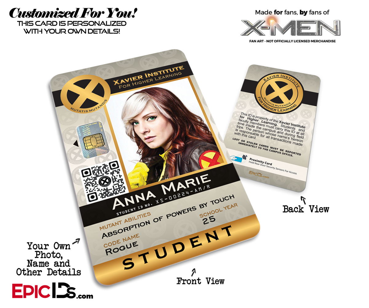 Xavier Institute For Higher Learning &#39;X-Men&#39; Student ID Card [Photo Personalized] - Epic IDs