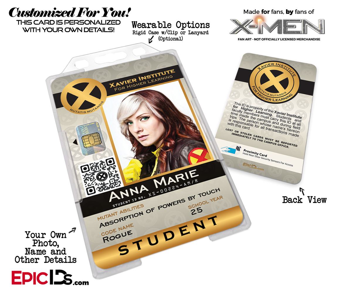 Xavier Institute For Higher Learning &#39;X-Men&#39; Student ID Card [Photo Personalized] - Epic IDs