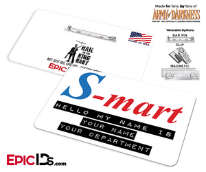 S-Mart 'Army of Darkness' Cosplay Replica Name Badge [Personalized]