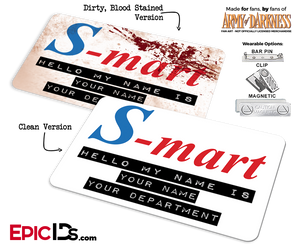 S-Mart 'Army of Darkness' Cosplay Replica Name Badge [Personalized]