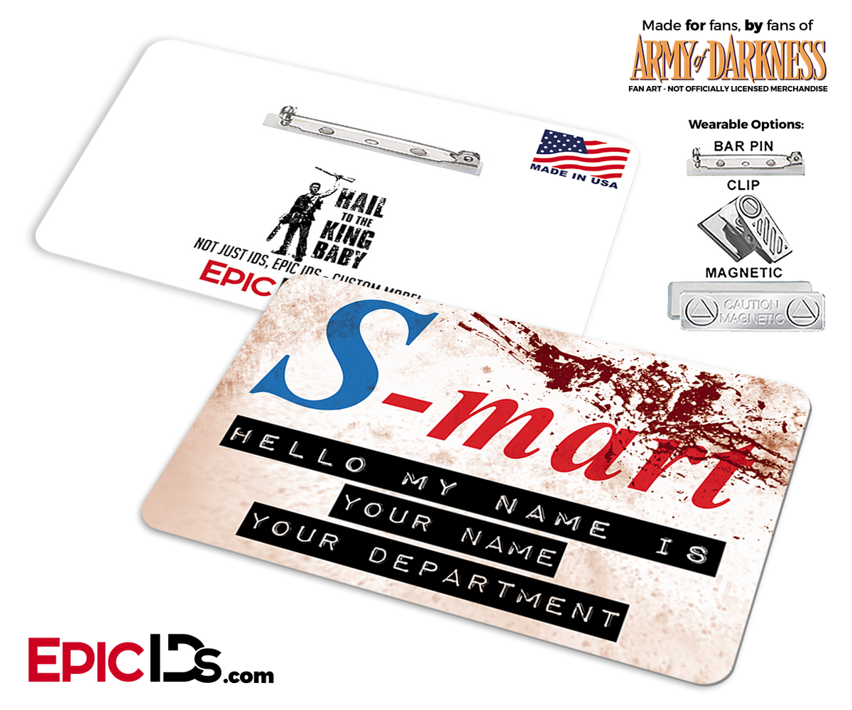 S-Mart 'Army of Darkness' Cosplay Replica Name Badge [Personalized