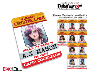 Camp Crystal Lake 'Friday the 13th' Camp Counselor Cosplay Name Badge [Game Character]