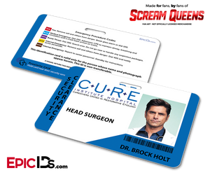 C.U.R.E. 'Scream Queens' Hospital Cosplay Employee ID Name Badge - Dr. Brock Holt