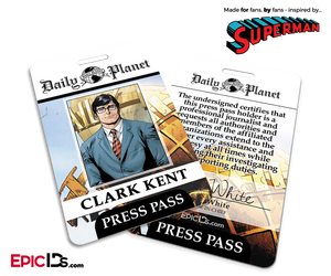 Superman Classic Comic Daily Planet Press Pass Cosplay ID Badge - Clark Kent