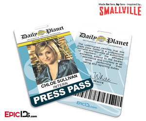 Smallville TV Series Inspired Daily Planet Press Pass - Chloe Sullivan