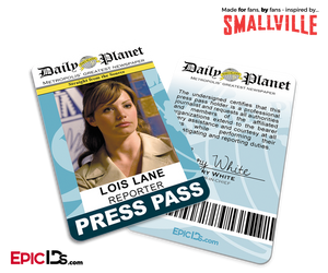 Smallville TV Series Inspired Daily Planet Press Pass - Lois Lane