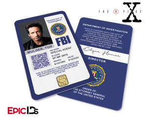 The X-Files Inspired (Modern Edition - Style 2) Fox Mulder FBI Special Agent ID