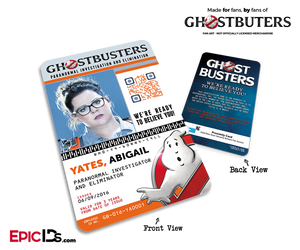 Ghostbusters Reboot Paranormal Investigation Cosplay Name Badge/ID Card - Abigail (Abby) Yates