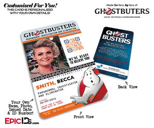 Ghostbusters Reboot Paranormal Investigation Cosplay Name Badge/ID Card [Photo Personalized]