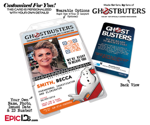 Ghostbusters Reboot Paranormal Investigation Cosplay Name Badge/ID Card [Photo Personalized]