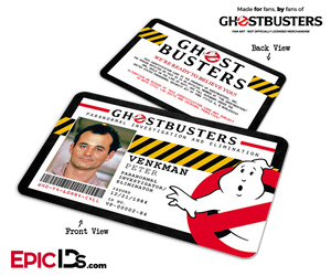 Ghostbusters Paranormal Investigation Cosplay Name Badge/ID Card - Peter Venkman