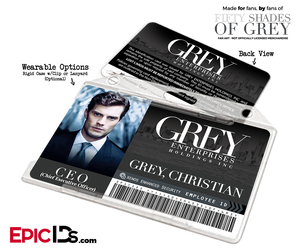 Grey Enterprises 'Fifty Shades Of Grey' Cosplay Employee ID Card - Christian Grey