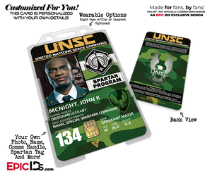 UNSC HALO United Nations Space Command Spartans Cosplay ID Badge [Photo Personalized]
